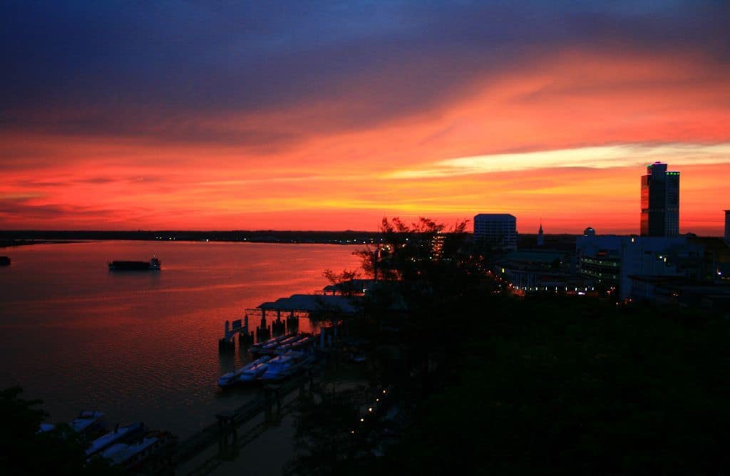 Sunset over the Rajang River