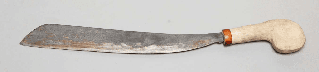 Object Type: parang Museum number: As1988,24.22.a Description: Parang blade made of metal, wood, plastic. Production ethnic group: Made by: Iban Production date: 20thC (mid) Production place: Made in: Baram River District Asia: Southeast Asia: Borneo: Sarawak: Baram River District Excavator/field co