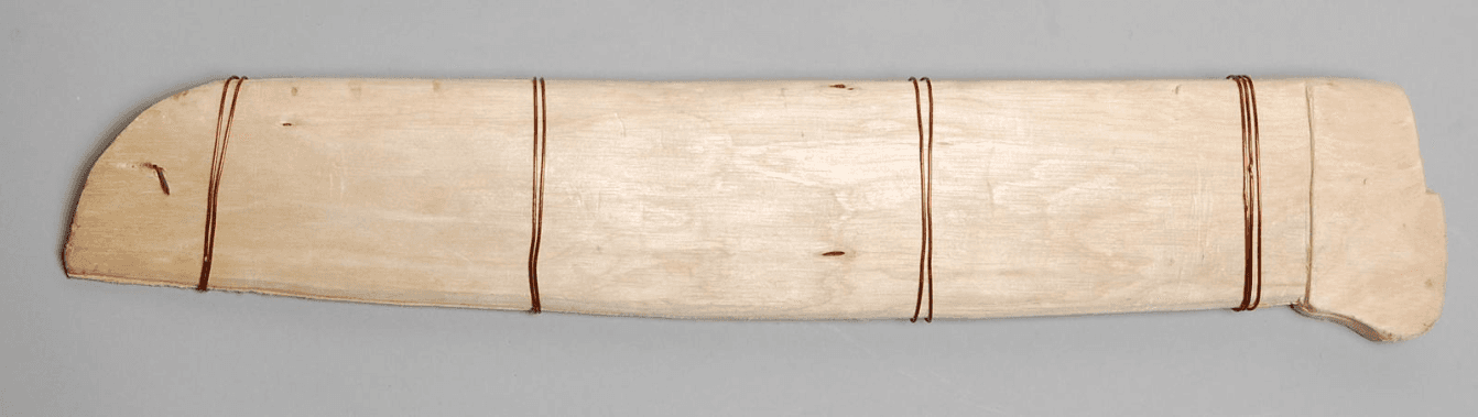 Object Type: parang-sheath Museum number: As1988,24.22.b Description: Parang sheath made of wood, wire (metal). Production ethnic group: Made by: Iban Production date: 1970s-1980s (mid) Production place: Made in: Baram River District Asia: Southeast Asia: Borneo: Sarawak: Baram River District Excava