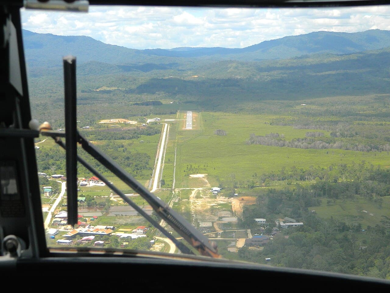 Rice paddies of the Kelabit Highlands on the approach to Bario