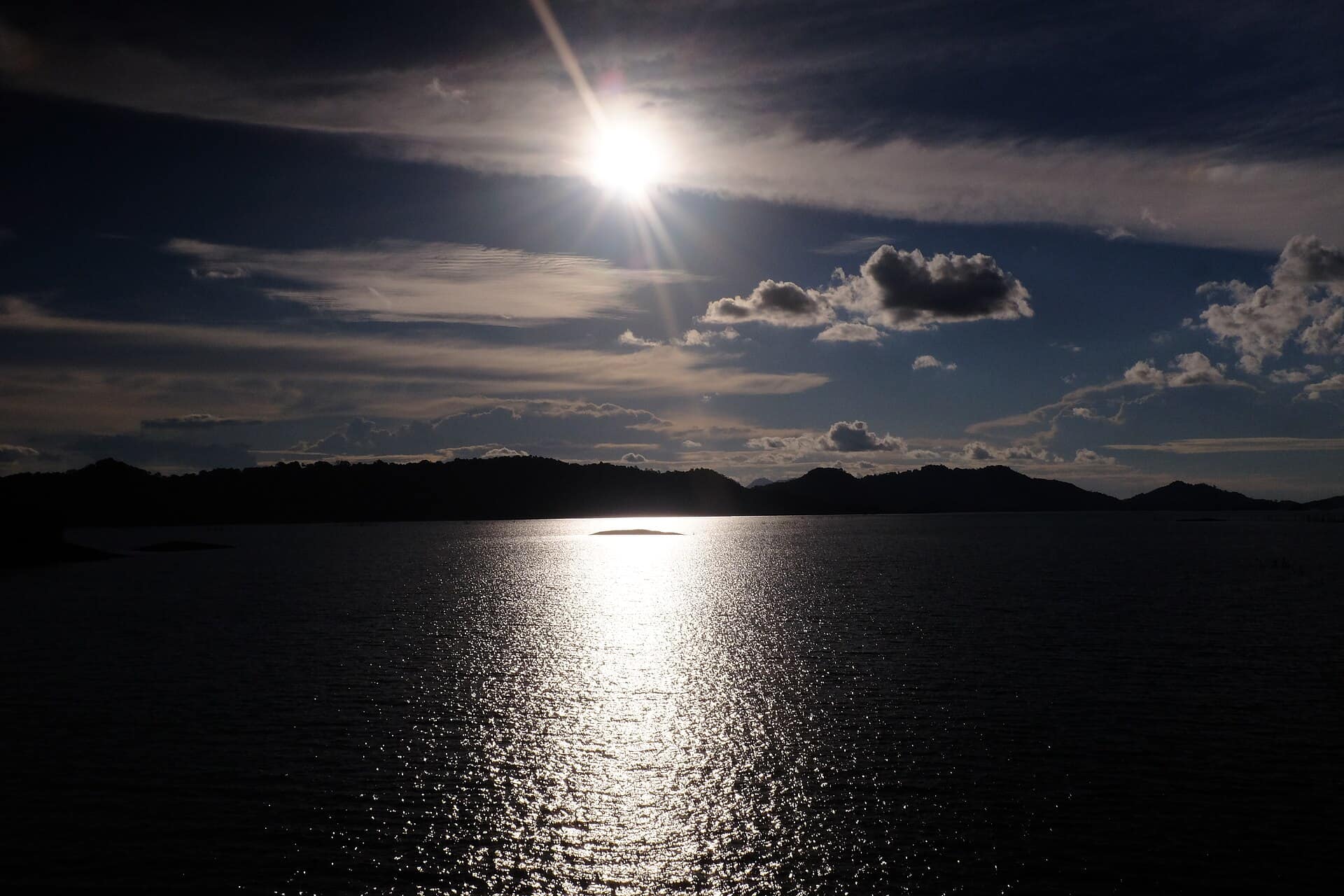 Quiet and serene sunset on the Batang Ai Dam as seen from Hilton Batang Ai.