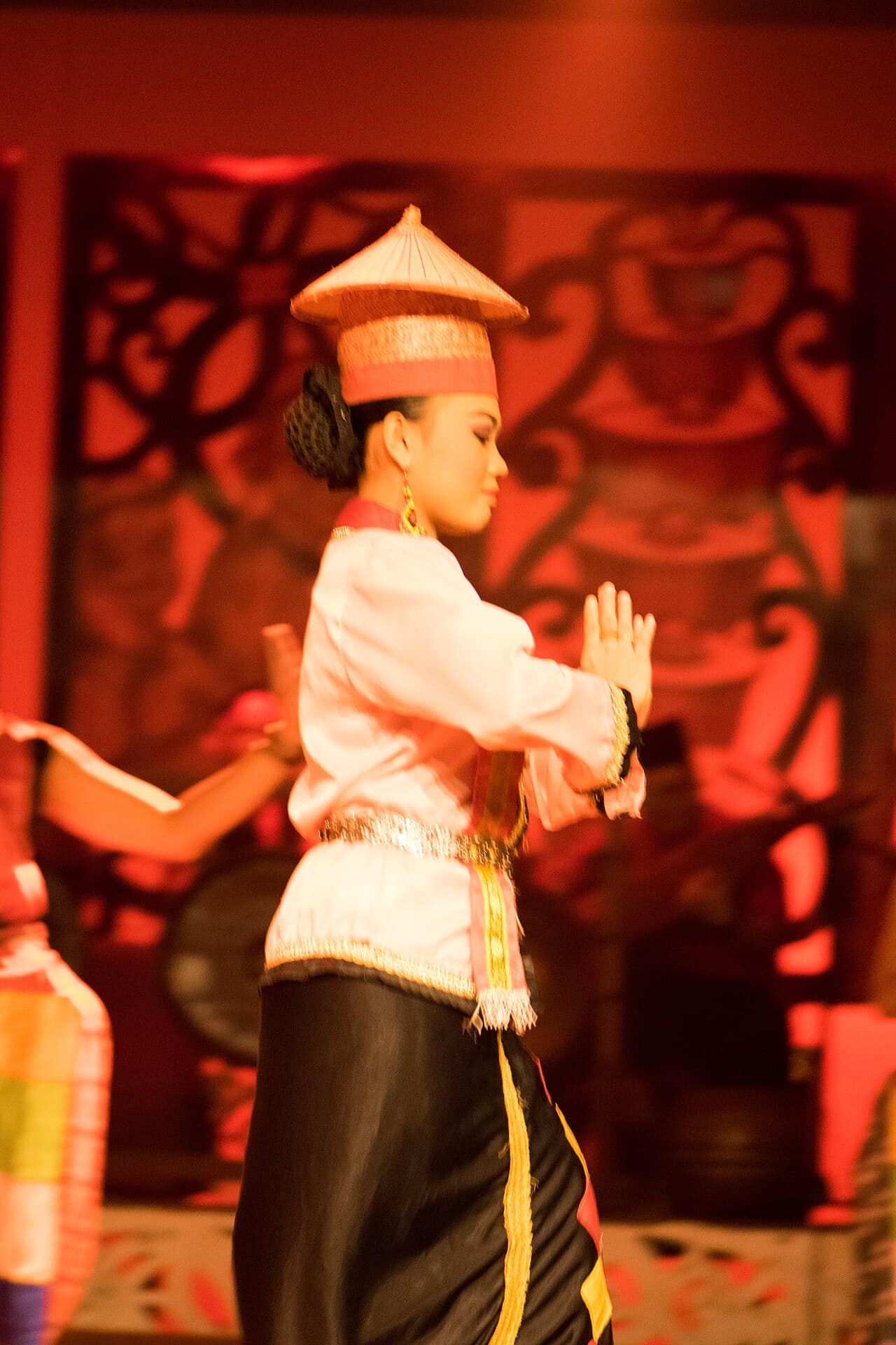 Dancers performing at the Sarawak Cultural Village theatre