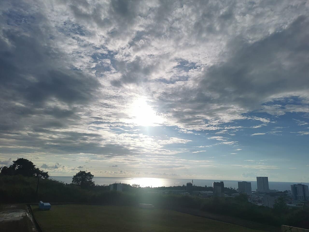 Daybreak over Miri from Canada Hill