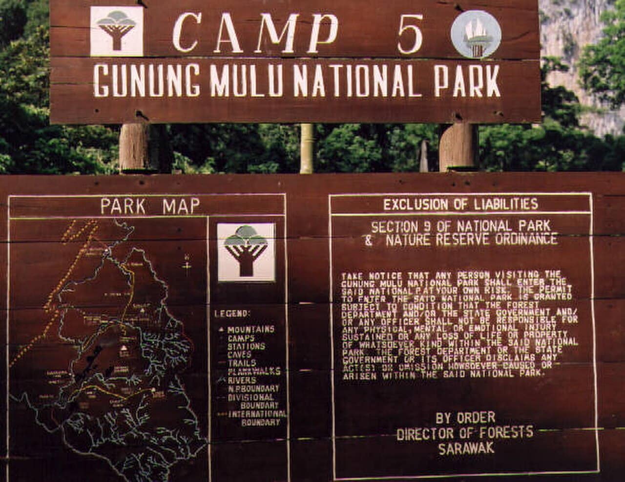 The open-sided sleeping platform at Camp 5 in Gunung Mulu National Park